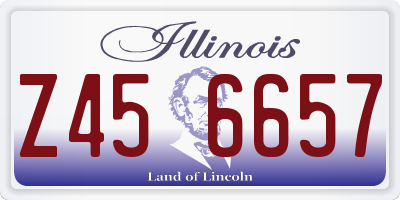 IL license plate Z456657