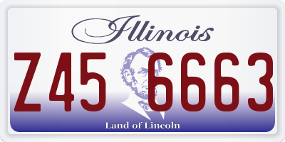 IL license plate Z456663