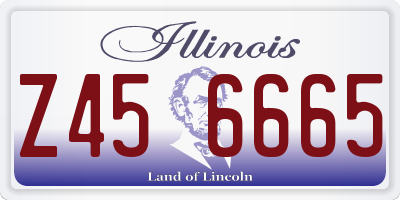 IL license plate Z456665