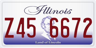 IL license plate Z456672