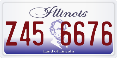 IL license plate Z456676
