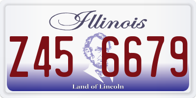 IL license plate Z456679