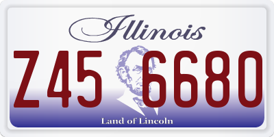 IL license plate Z456680