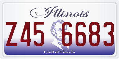 IL license plate Z456683