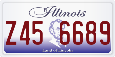IL license plate Z456689