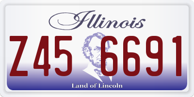 IL license plate Z456691