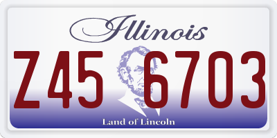 IL license plate Z456703