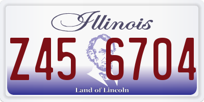 IL license plate Z456704