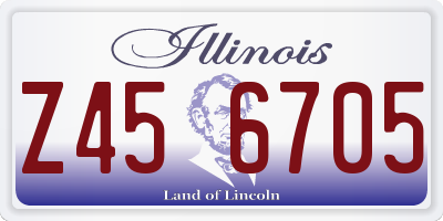 IL license plate Z456705