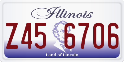 IL license plate Z456706