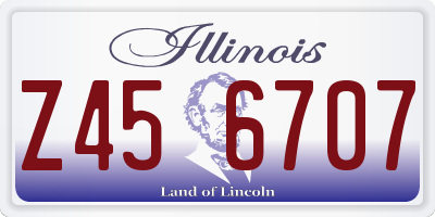 IL license plate Z456707