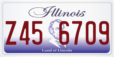 IL license plate Z456709