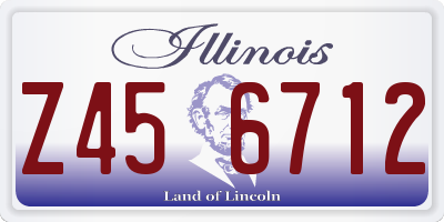IL license plate Z456712