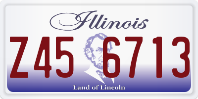 IL license plate Z456713