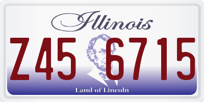 IL license plate Z456715