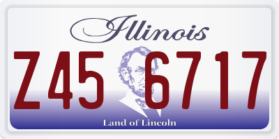 IL license plate Z456717