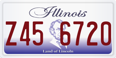 IL license plate Z456720