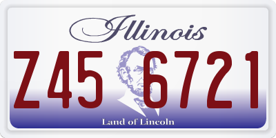 IL license plate Z456721