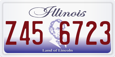 IL license plate Z456723