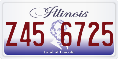 IL license plate Z456725