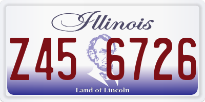 IL license plate Z456726