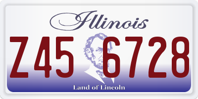 IL license plate Z456728