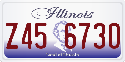 IL license plate Z456730