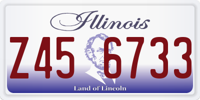 IL license plate Z456733