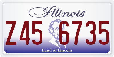 IL license plate Z456735