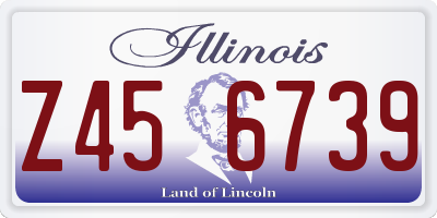 IL license plate Z456739