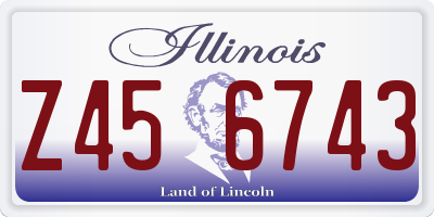 IL license plate Z456743