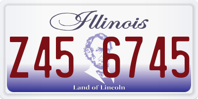 IL license plate Z456745