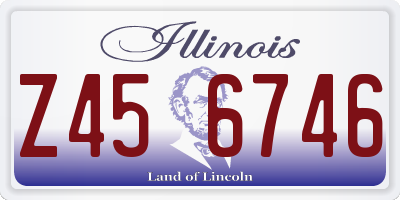 IL license plate Z456746