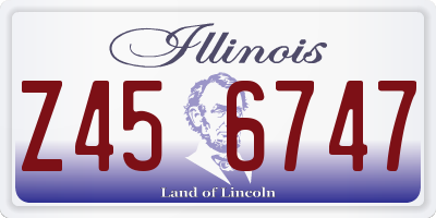 IL license plate Z456747