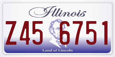 IL license plate Z456751