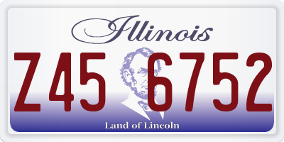 IL license plate Z456752
