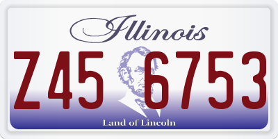 IL license plate Z456753