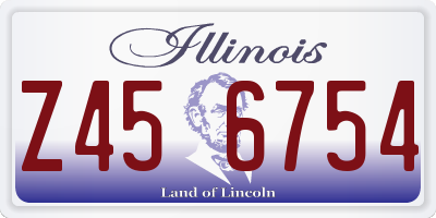 IL license plate Z456754