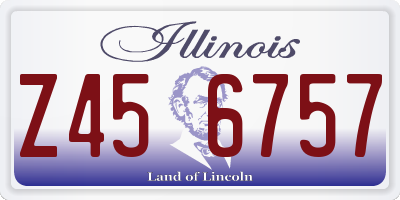 IL license plate Z456757