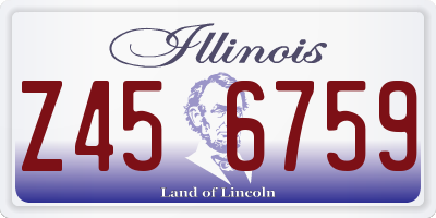 IL license plate Z456759
