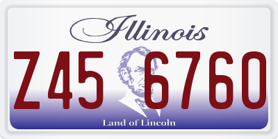 IL license plate Z456760