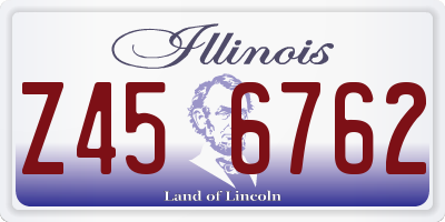 IL license plate Z456762