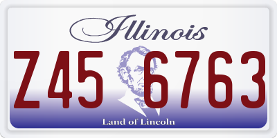 IL license plate Z456763