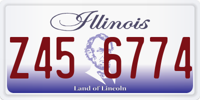 IL license plate Z456774