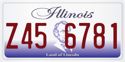 IL license plate Z456781