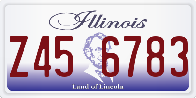 IL license plate Z456783