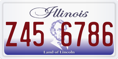 IL license plate Z456786
