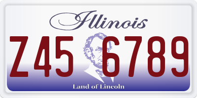 IL license plate Z456789