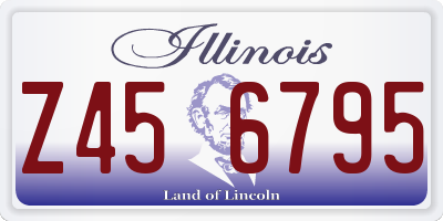 IL license plate Z456795