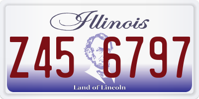 IL license plate Z456797